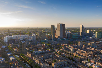 Obraz premium aerial view on the city centre of The Hague