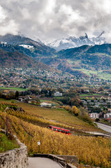 Fototapeta na wymiar Vevey, coteaux du Lavaux et riviera de Montreux