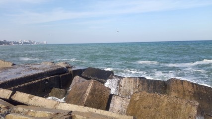 Landscape of the Black Sea coast, Odessa, Cape Big Fountain, Golden Coast