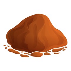 Organic soil icon. Cartoon of organic soil vector icon for web design isolated on white background