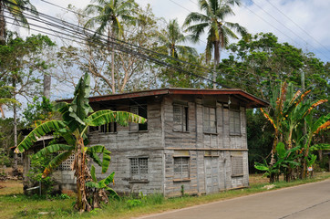 tropical wooden house