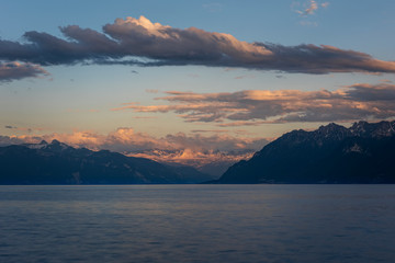 Lake Geneva at dusk