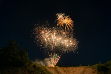 Ompah Firework display landscape