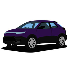 Obraz na płótnie Canvas SUV purpure realistic vector illustration isolated