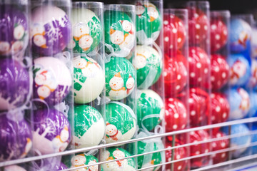 Decoration items for Thanksgiving and Christmas seasons in different designs and colors are...