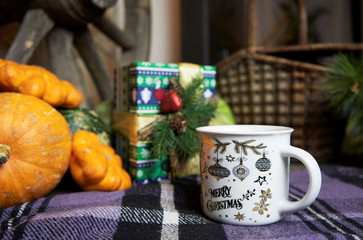 a mug with the words merry Christmas