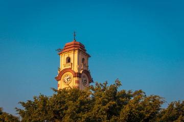 Evening view of vintage clock tower in colombo, Sri Lanka