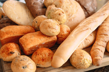 Variety of bread.