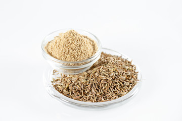 Cumin Isolated in white.