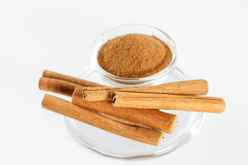 Cinnamon Isolated in white.