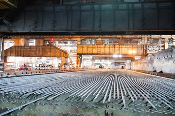 Metallurgy industry. Rolling mill. The valve is cooled after rolling.