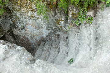 Cave city of ancient Christians. Byzantine construction.