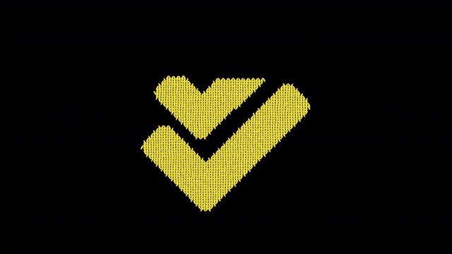 Symbol check double is knitted from a woolen thread. Knit like a sweater