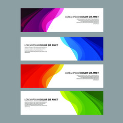 Naklejka premium Vector Abstract design banner web template