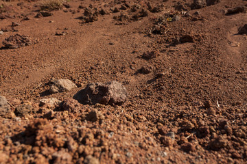 Rock formations of Vesuvio volcano at Naples, Italy