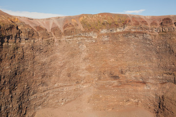 Rock formations of Vesuvio volcano at Naples, Italy