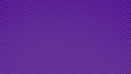 Purple with violet pop art background with dots design, abstract vector illustration in retro comics style