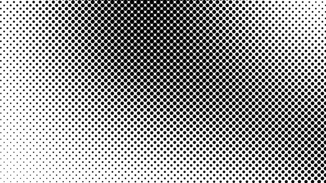 Black and white pop art background in vitange comic style with halftone dots, vector illustration template for your design