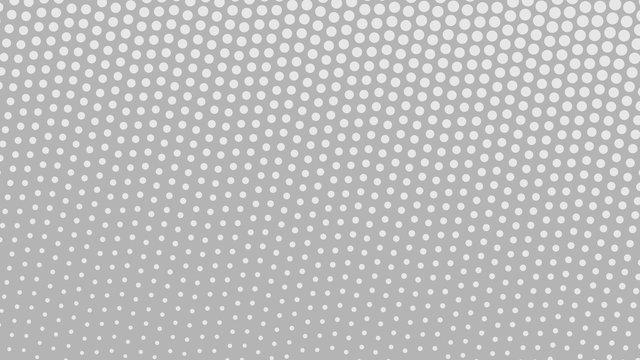 Grey with white pop art background in vitange comic style with halftone dots, vector illustration template for your design