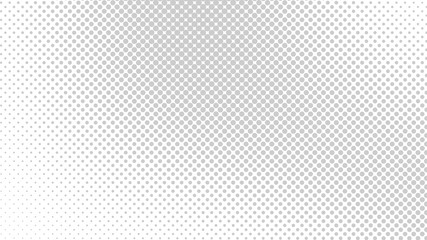Monochrome grey and white pop art background in vitange comic style with halftone dots, vector illustration template for your design