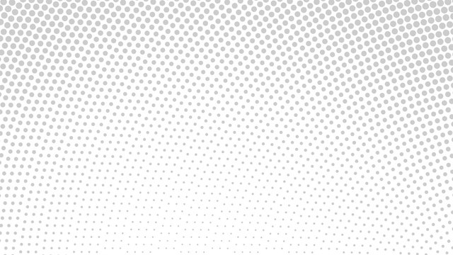 Monochrome grey and white pop art background with dots design, abstract vector illustration in retro comics style