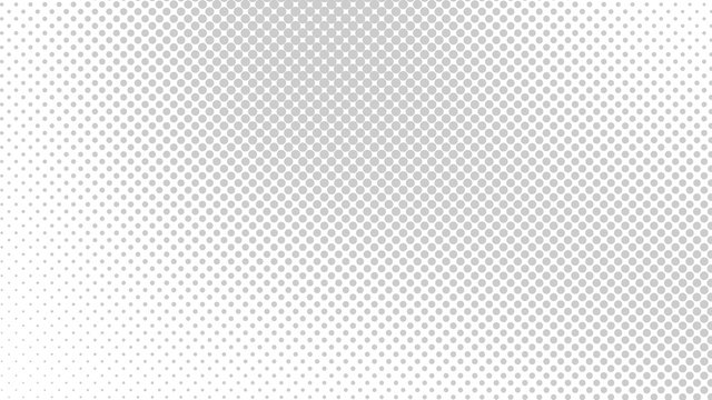 Monochrome grey and white pop art background in vitange comic style with halftone dots, vector illustration template for your design