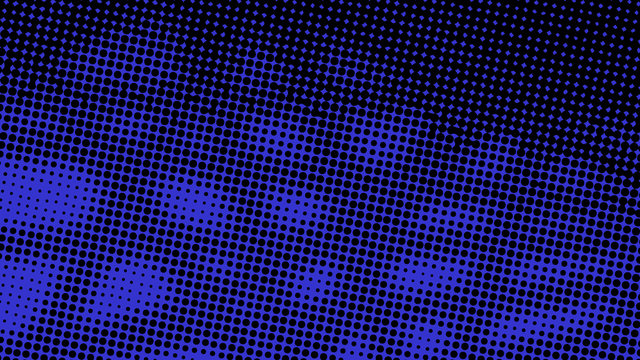 Black and blue pop art background in retro comic style with halftone dots, vector illustration of backdrop with isolated dots