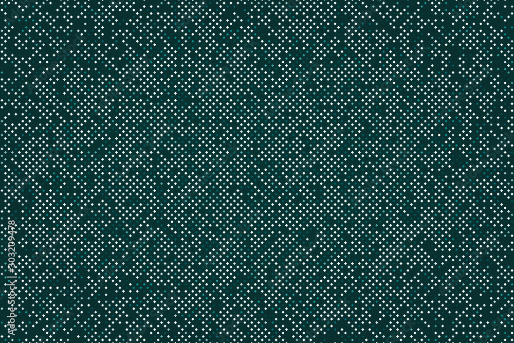 Poster abstract background consisting of small, multicolored pixels and square.