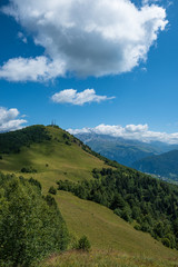 Fototapeta premium Zuruldi mountains - popular trek in Svaneti, Georgia. 