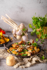 Blue cheese garlic chicken wings