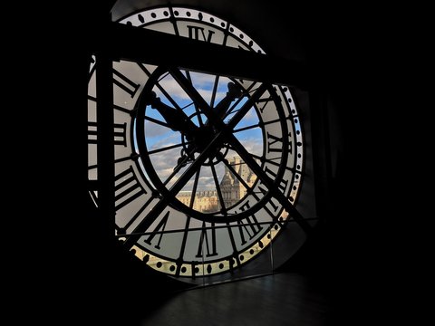 clock on a white background