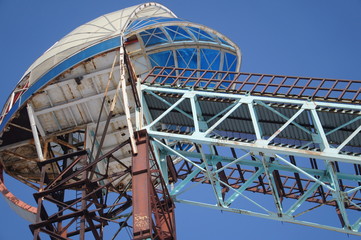 ferris wheel against blue sky