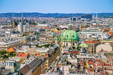 Obraz premium Aerial panorama of Vienna, Austria