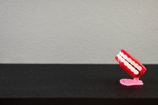 Comic toy tooth. To promote dental health to people