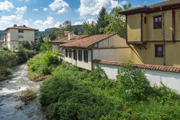 Fototapeta na wymiar Center of historic town of Kalofer, Bulgaria