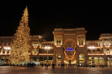 Milan illuminated for the Christmas holidays
