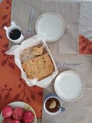 cup of coffee and cookies on wooden table