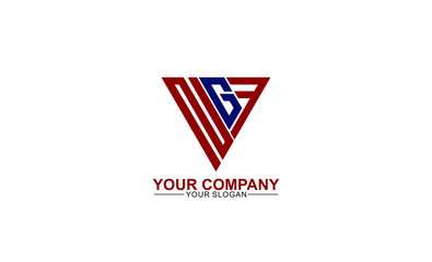 Fototapeta premium creative simple modern strong initial NGF Logo template vector icon for any business, accounting, consulting, fitness, real estate. constructions