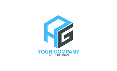 creative simple modern strong initial ACG Logo template vector icon for any business,  accounting, consulting, fitness, real estate. constructions