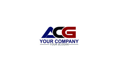 creative simple modern strong initial ACG Logo template vector icon for any business, accounting, consulting, fitness, real estate. constructions