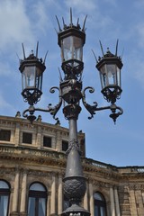 Fototapeta na wymiar Beautiful Wrought Iron Lanterns in the old city of Dresden Germany