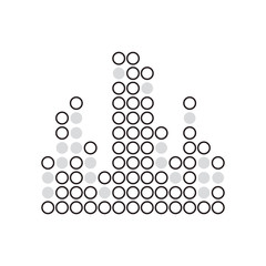 Sound frecuency line icon, vector illustration