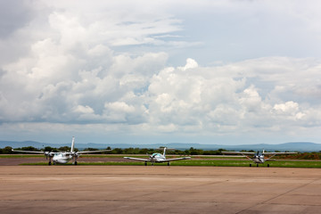 Fototapeta na wymiar Parked planes