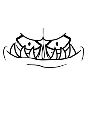 gruseliges böses monster mit 