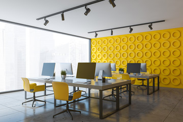 Yellow open space office corner