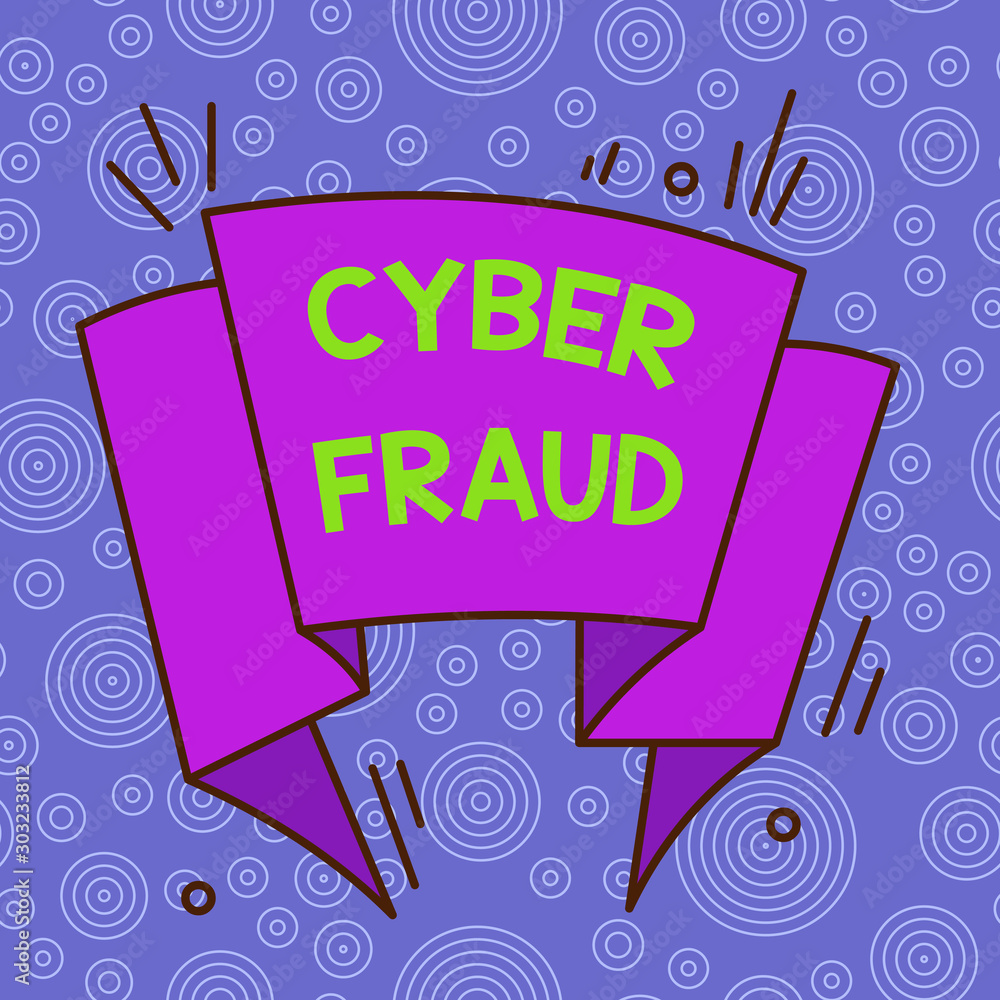Poster handwriting text cyber fraud. conceptual photo any crime that is committed with the use of a compute