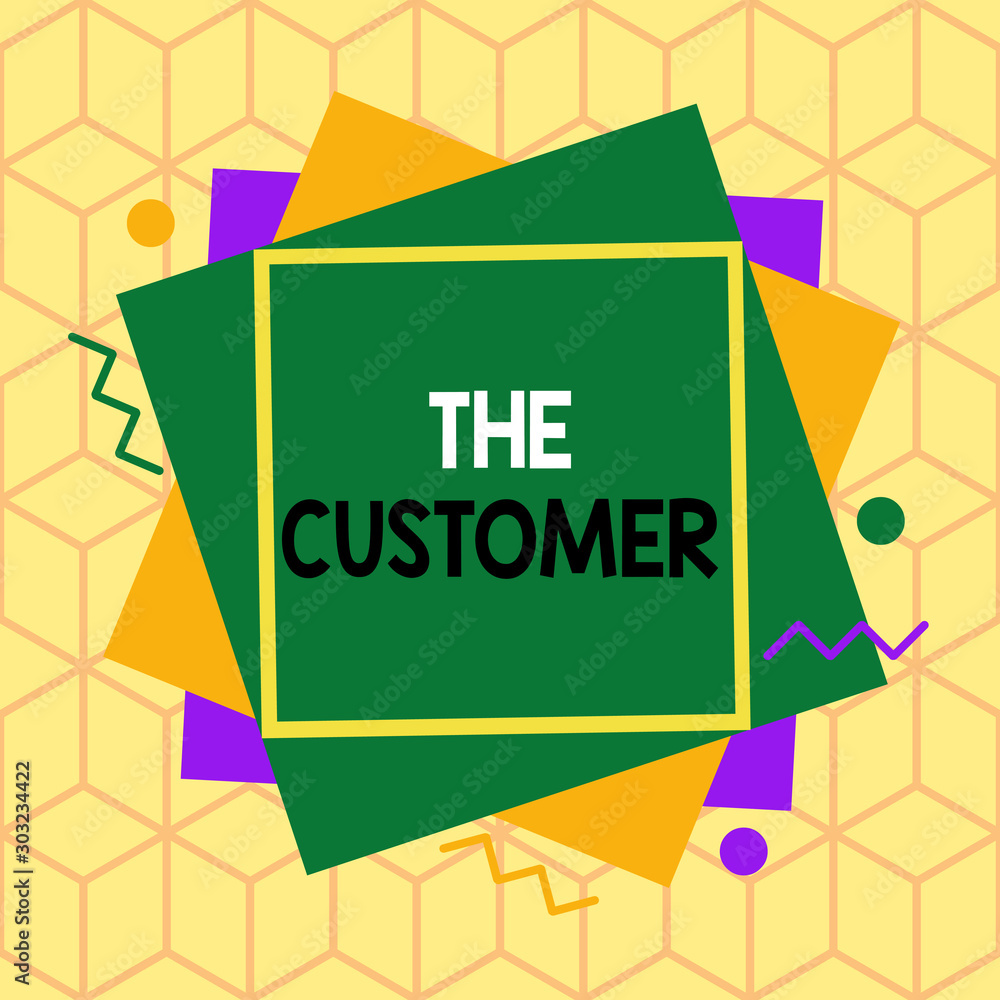 Poster text sign showing the customer. business photo showcasing demonstrating or organization that buys go