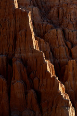 Rock Formation at Sunset at Cathedral Gorge in Nevada