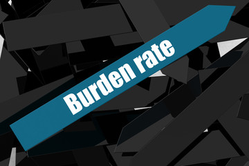 Burden rate word on the blue arrow