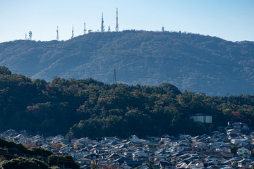 奈良市から望む生駒山